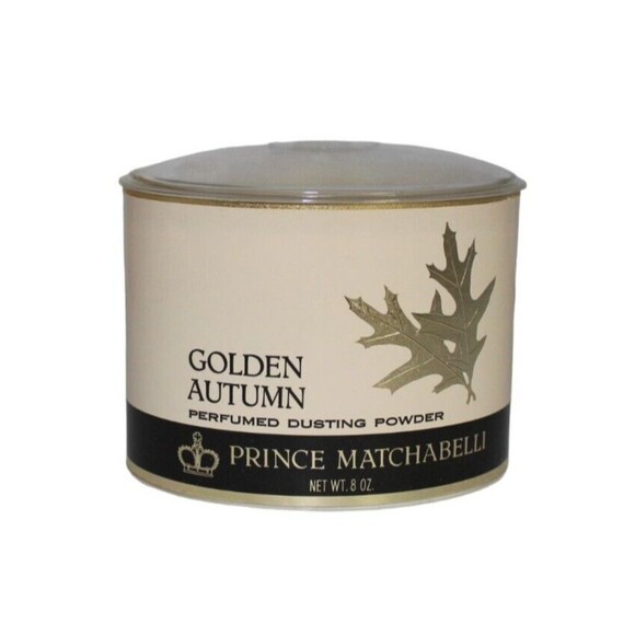 Prince Matchabelli Collectible Golden Autumn Perfumed Dusting Powder 8 Oz - Picture 1 of 7